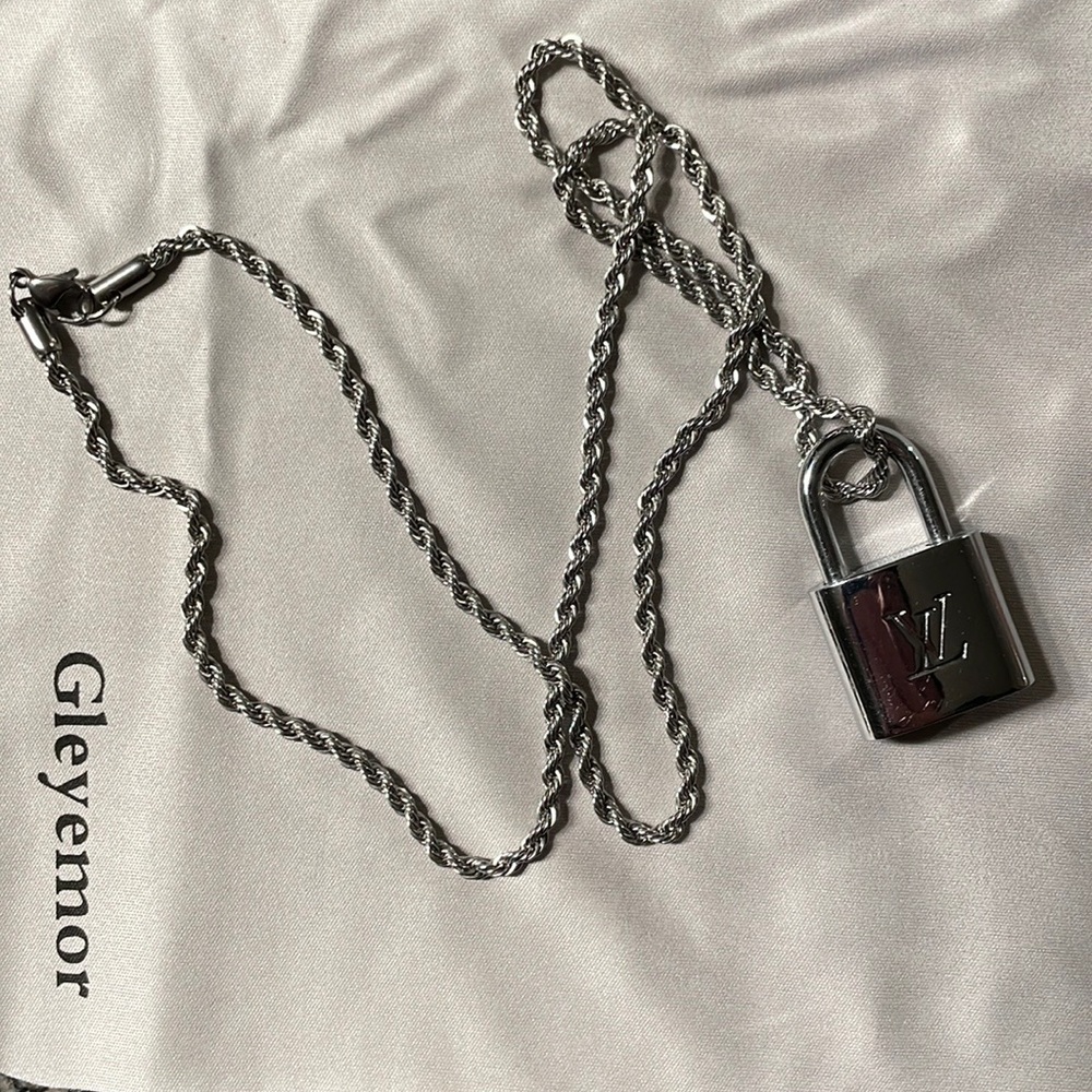 Louis Vuitton padlock necklace